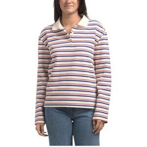 ENGLISH FACTORY Striped Long Sleeve Knit Top